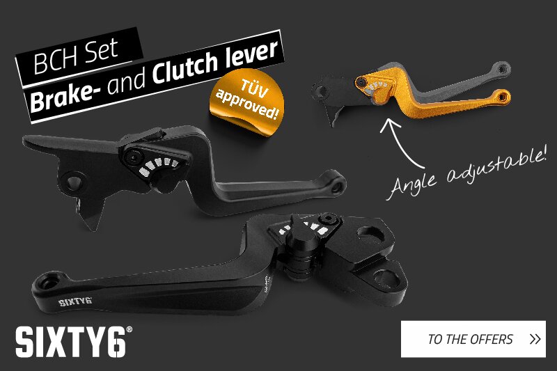 Sixty6 BCH brake lever and clutch lever TÜV approved