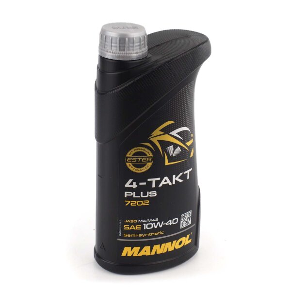 MANNOL 10W-40 4-Stroke Plus Motorcycle Oil 1L for Kawasaki ER 6N 650 E ER650E 2015