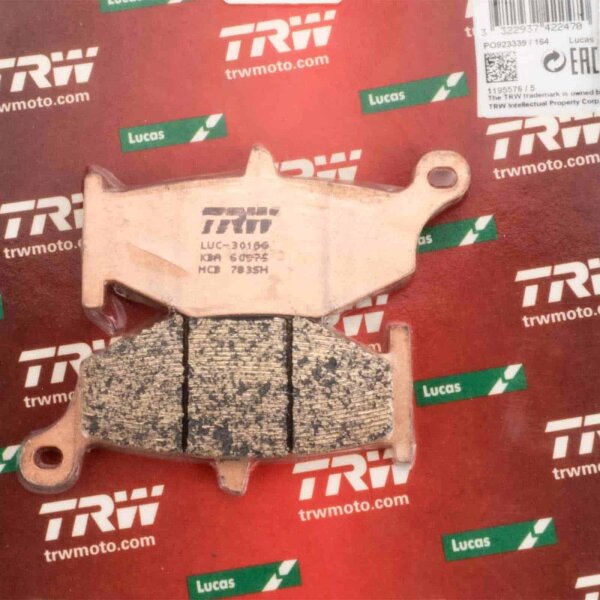 Rear Brake Pads Lucas TRW Sinter MCB783SH for Suzuki GSR 600 A ABS WVB9 2009