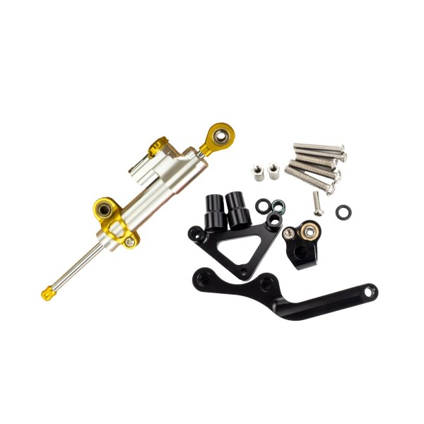 Steering Damper with Mounting Kit silver