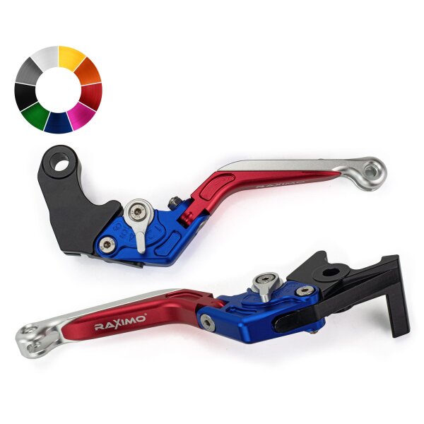 RAXIMO BCF Brake and Clutch Levers T&amp;Uuml;V approv for Aprilia ETV 1200 Capo Nord Rally ABS VK 2016