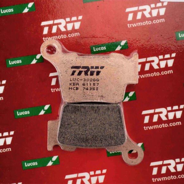 Rear Brake Pads Lucas TRW Sinter MCB743SI for Husqvarna CR 125 4H 2011