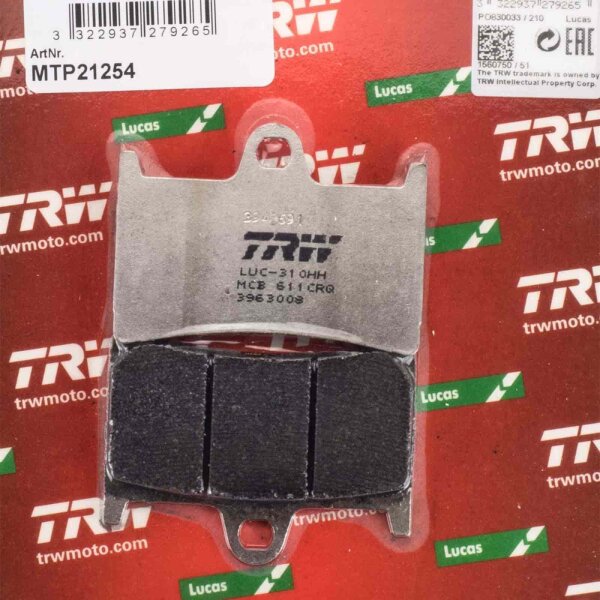 Racing Brake Pads front Lucas TRW Carbon MCB611CRQ for Yamaha FZ1 SA Fazer ABS RN16 2008