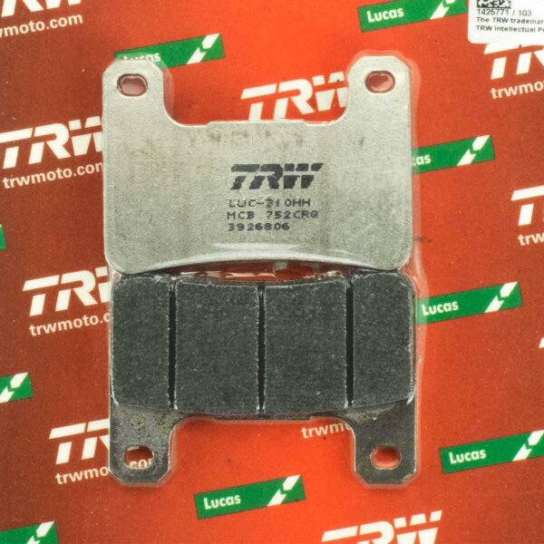 Racing Brake Pads front Lucas TRW Carbon MCB752CRQ for Kawasaki Z 1000 E ABS ZRT00D 2010