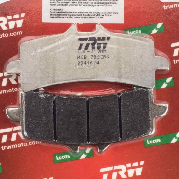Racing Brake Pads front Lucas TRW Carbon MCB792CRQ for Triumph Speed Triple 1050 R ABS 515NV 2014