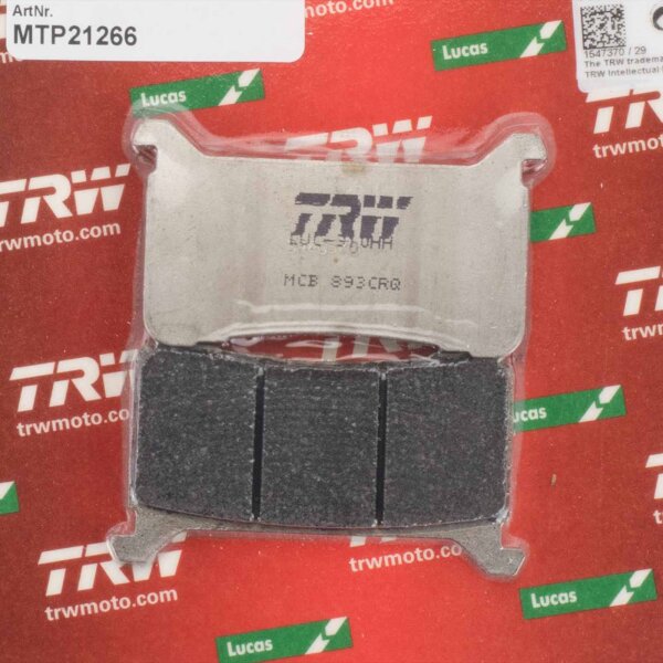 Racing Brake Pads front Lucas TRW Carbon MCB893CRQ for Honda VFR 800 F RC93 ABS 2017