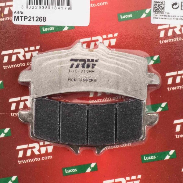 Racing Brake Pads front Lucas TRW Carbon MCB858CRQ for BMW R 1200 HP2 Sport 458 2008-2011