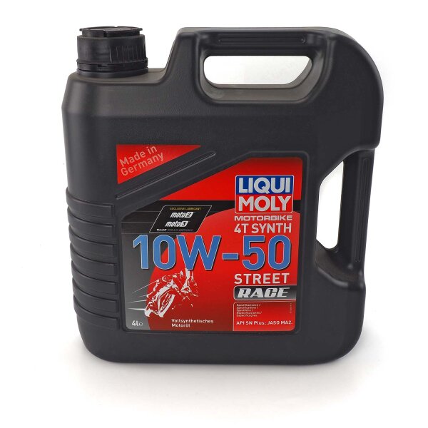 Motorcycle Oil Liqui Moly 10W-50 full Synthetic Street Race for Aprilia ETV 1200 VK Capo Nord Travel Pack 2015