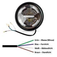 5,75 " Zoll -LED Main Headlight with Case E-Marked