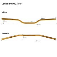 Alloy Handlebar "Tour" 7/8 inch Raximo TÜV approved
