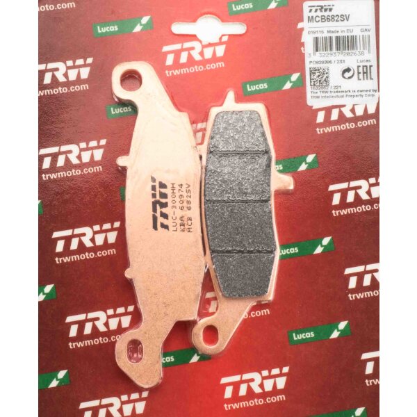 Left Front Brake Pads Lucas TRW Sinter MCB682SV for Kawasaki VN 900 B Classic / Special Edition VN900B 2006-2017