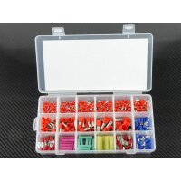 Car wire end sleeves Cable lugs Ring fork and crimp connector 385 pcs. Box