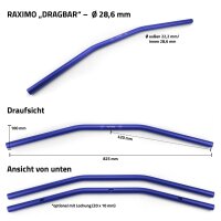 Alu Dragbar Raximo conical 28.6 mm and hole for cable... for Model:  Triumph Street Triple 660 S A2 ABS HD02 2018