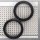Fork Seal Ring Set 43 mm x 54 mm x 11 mm for Ducati 848 Evo Dark (H6) 2011