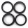 Fork seal ring set with dust cap 49 mm x 60 mm x10 mm