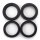 Fork seal ring set with dust cap 43 mmx 55,1mm x9, for Kawasaki KLX 300 R LX300A 1996-1997