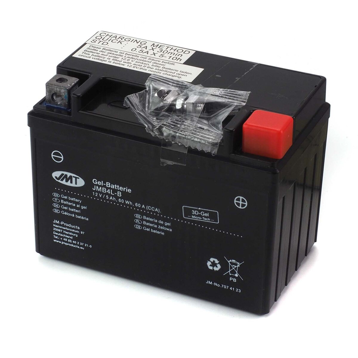 Gel Battery YB4L-B 5AG / JMB4L-B (5Ah), 26,29 €