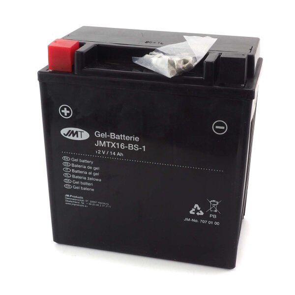 Gel Battery YTX16-BS-1 / JMTX16-BS-1 for Suzuki LT A 500 2000-2007