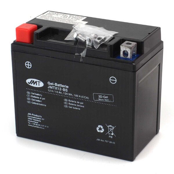 Gel Battery YTX12-BS / JMTX12-BS for Aprilia Tuono 1000 R Factory RR 2007