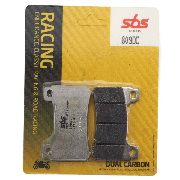 Racing brake pads front SBS Dual Carbon 809DC for Honda CBR 1000 RR Fireblade SC57 2007