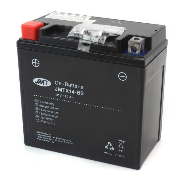 Gel Battery YTX14-BS / JMTX14-BS for Aprilia Shiver 750 SL RA 2009