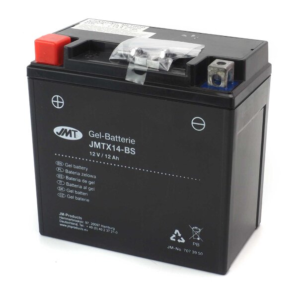 Gel Battery YTX14-BS / JMTX14-BS for Vespa GTS 300  i.e M45 2008-2016