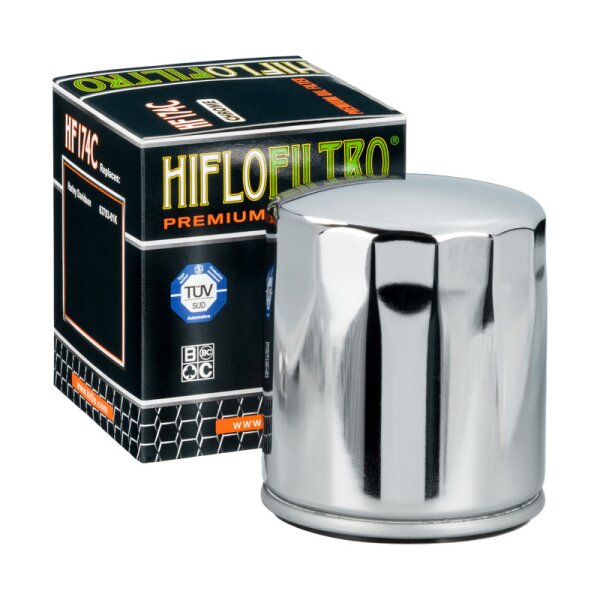 Chrome oil filter HIFLO HF174C for Harley Davidson V Rod CVO 1250 VRSCSE2 2006
