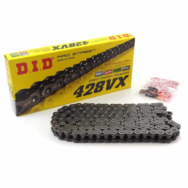 D.I.D X-ring chain 428VX/128 with clip lock