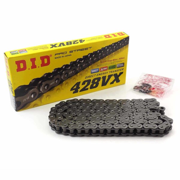D.I.D X-ring chain 428VX/124 with clip lock