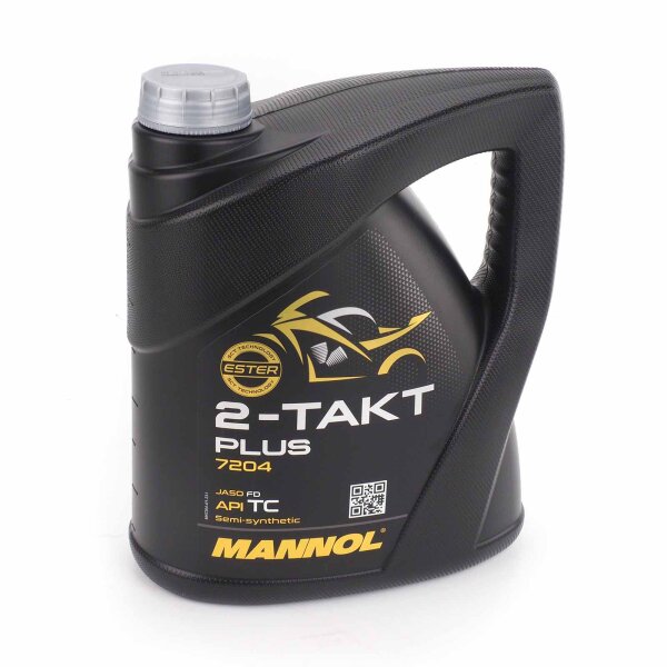 Mannol 7204 2-Stroke Plus Semi-Synthetic Engine Oil 4 Litres for Simson SR 80/1 80 B 1993-1995