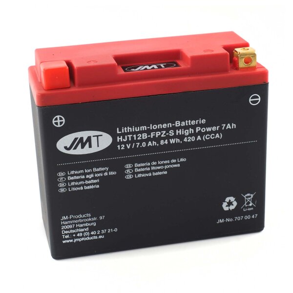 Lithium-Ion motorbike battery HJT12B-FPZ-S for Ducati 1098 S (H7) 2008