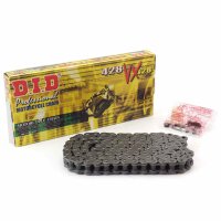 D.I.D X-ring chain 428VX/110 with clip lock gold-black