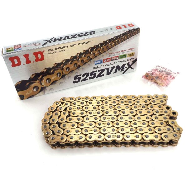 D.I.D X-ring chain G&G 525ZVMX2/114 with rivet lock, 129,39 € for 