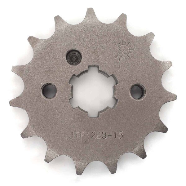 Sprocket steel front 15 teeth for Brixton Sunray 125 ABS (BX125R ABS) 2023
