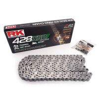 RK XW ring chain 428XRE/124 open with clip lock for model: Suzuki TU 125 XT AZ 1999-2000