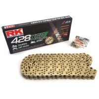 Chain from RK with X-ring GB428XSO/142 open with clip lock for Model:  Zündapp ZXE 125 ie DSR 2018-2021