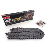 Chain RK standard chain 428MXZ1/118 open with clip lock for Model:  Yamaha DT 125 LC 10V 1982-1985