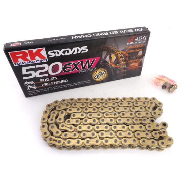 Chain from RK with XW-ring GB520EXW/112 open with rivet lock