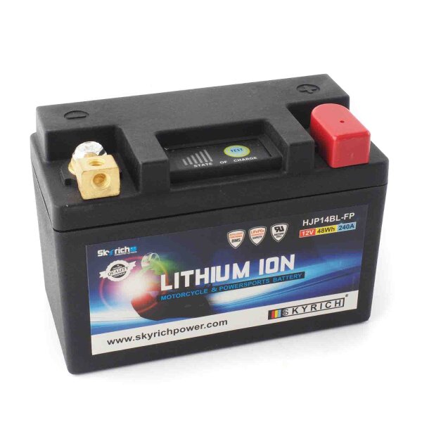 Lithium-Ion motorbike battery HJP14BL-FP for Yamaha FZR 600 H 3HE 1991