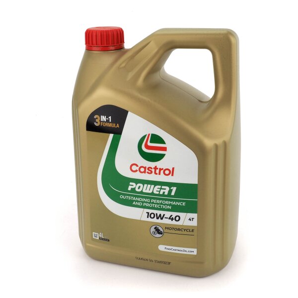 Engine oil Castrol POWER1 4T 10W-40 4l for Kawasaki KLE 650 D Versys ABS LE650CD 2014