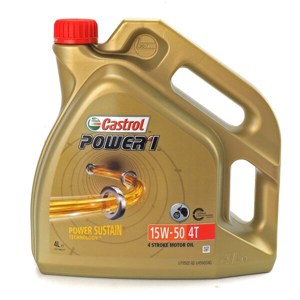 Engine oil Castrol POWER1 4T 15W-50 4l for Aprilia Shiver 750 GT ABS RA 2011