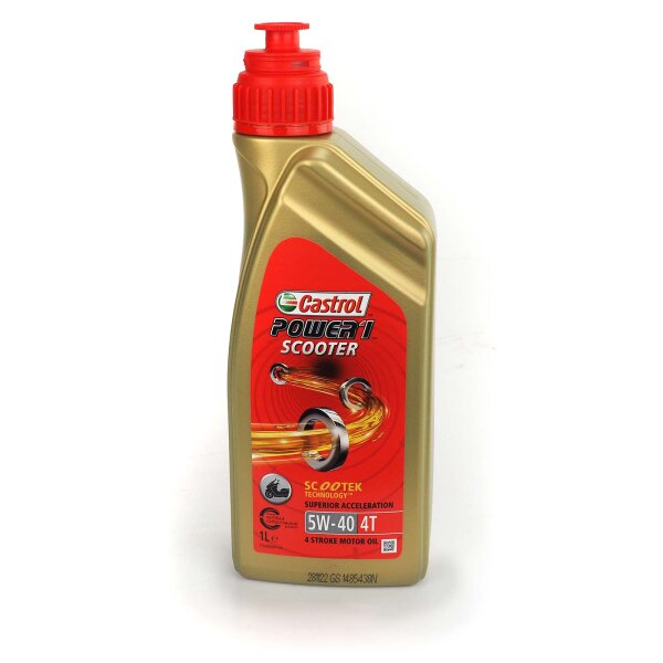 Engine oil Castrol Power1 Scooter 4T 5W-40 1l for Honda NSS 250 Jazz ES-ABS 2008-2010