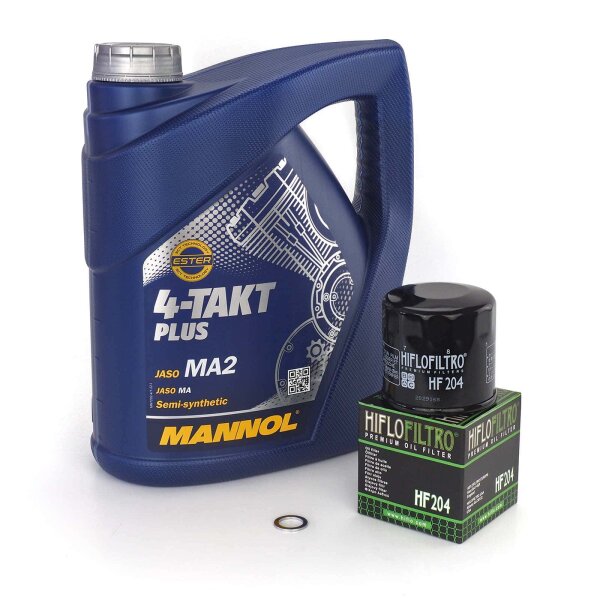 Mannol Engine Oil Change Kit Configurator with Oil for Kawasaki Ninja 250 SL BX250A 2017 for model:  Kawasaki Ninja 250 SL BX250A 2017