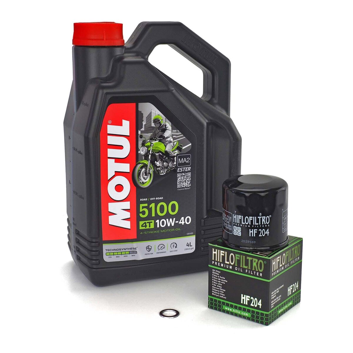 Pack Motul 300V 10W40 4L + Hiflo HF204 Oil Filter FREE - Moto Vision