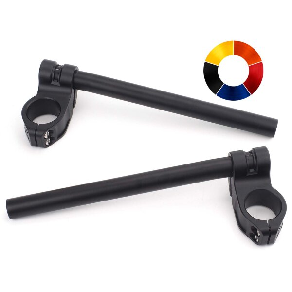 Clip-on handlebar CNC milled aluminum Raximo SBK TÜV approved 38 mm