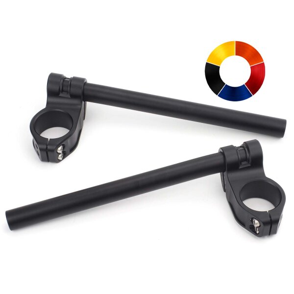 Clip-on handlebar CNC milled aluminum Raximo SBK TÜV approved 43 mm
