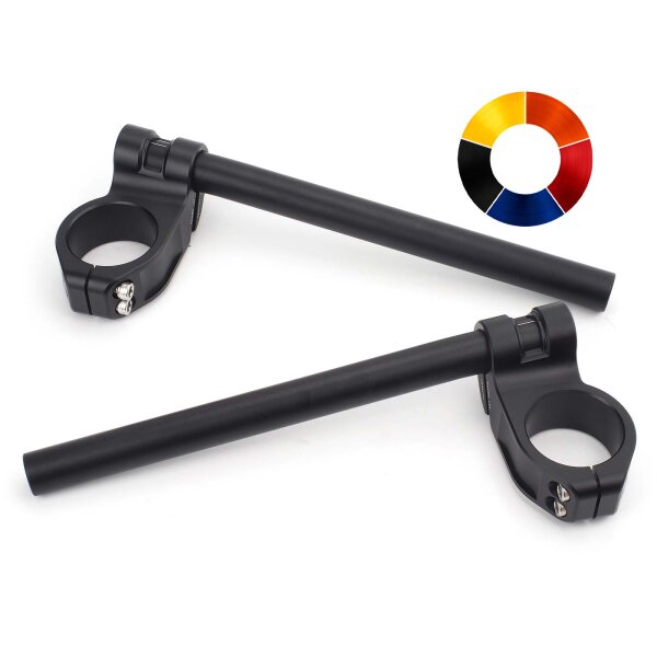 Clip-on handlebar CNC milled aluminum Raximo SBK TÜV approved 48 mm
