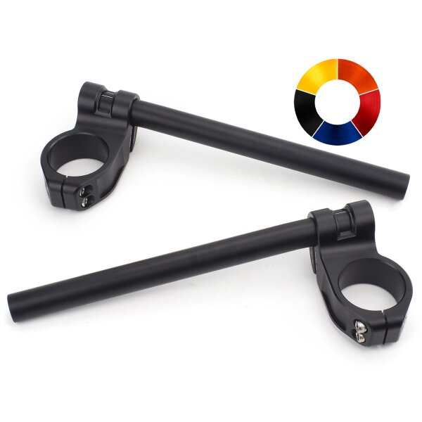 Clip-on handlebar CNC milled aluminum Raximo SBK TÜV approved 49 mm