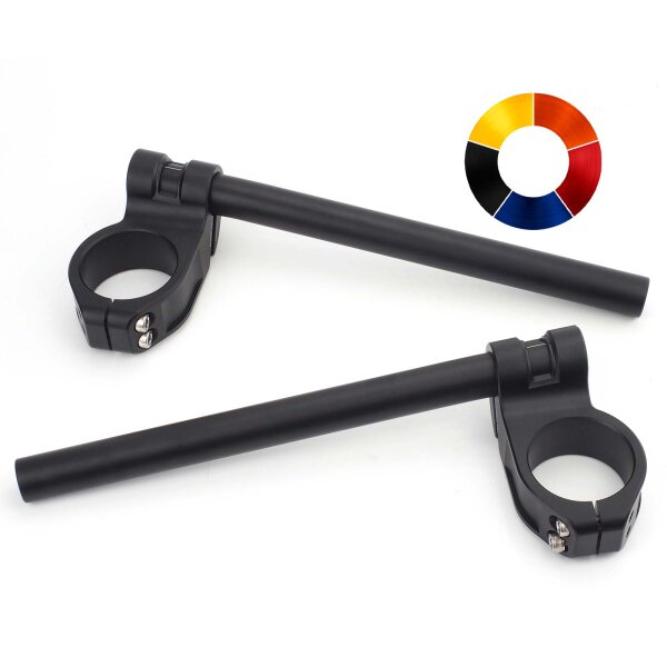 Clip-on handlebar CNC milled aluminum Raximo SBK TÜV approved 50 mm
