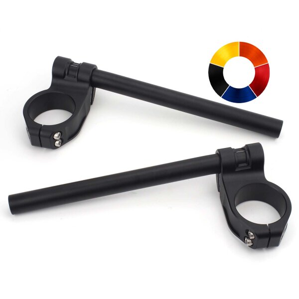 Clip-on handlebar CNC milled aluminum Raximo SBK TÜV approved 55 mm